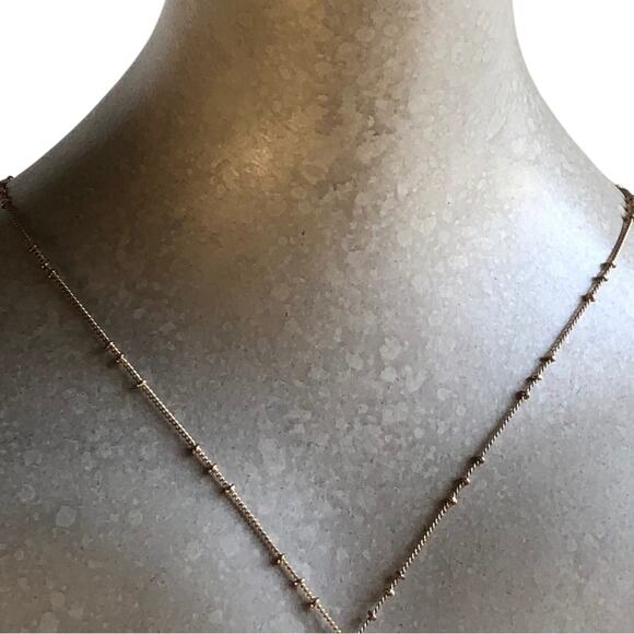 Gold Tone Small Gold Beads Black Fringed Feathered With Gold Bar Lariat Necklace - Picture 4 of 13